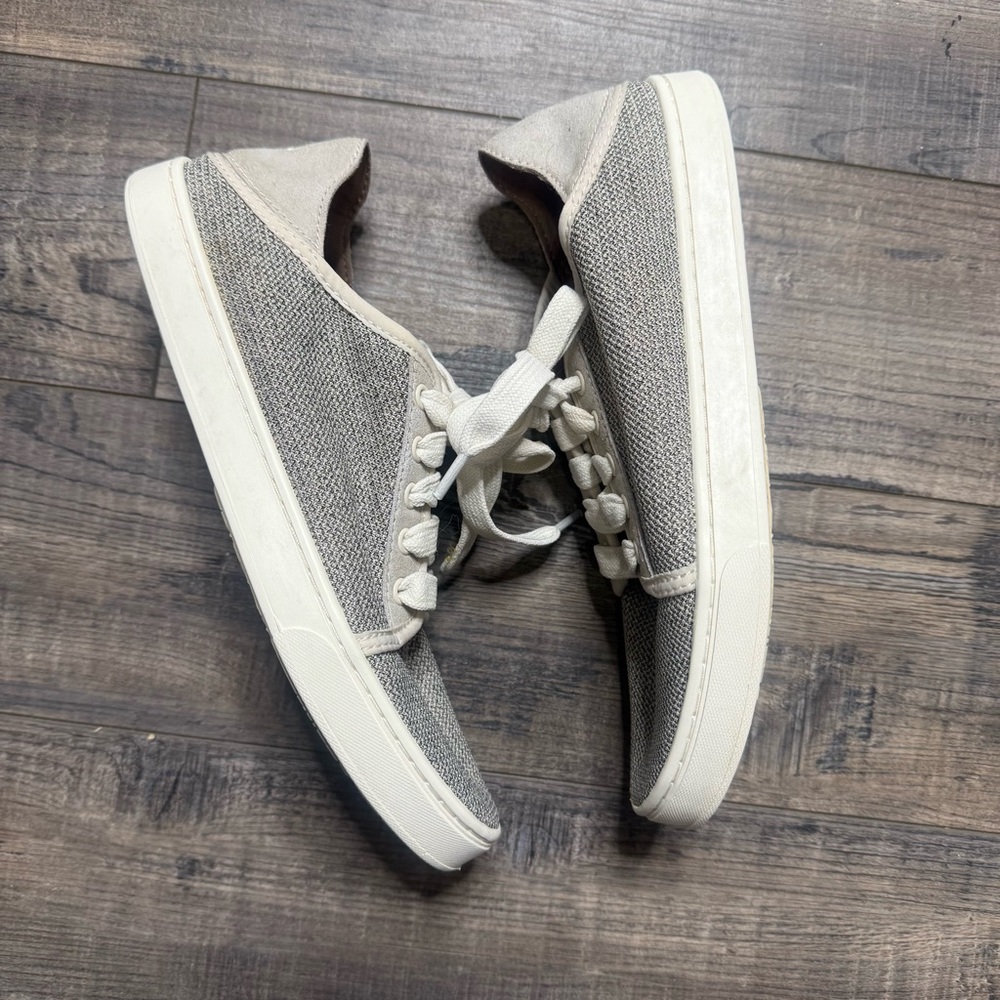 Olukai Gray Canvas Sneakers with Laces Women's 7.5 - Picture 3 of 9